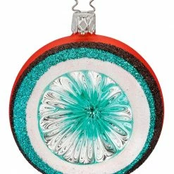 Inge Glass Orange Retro Reflection Ornament Christmas