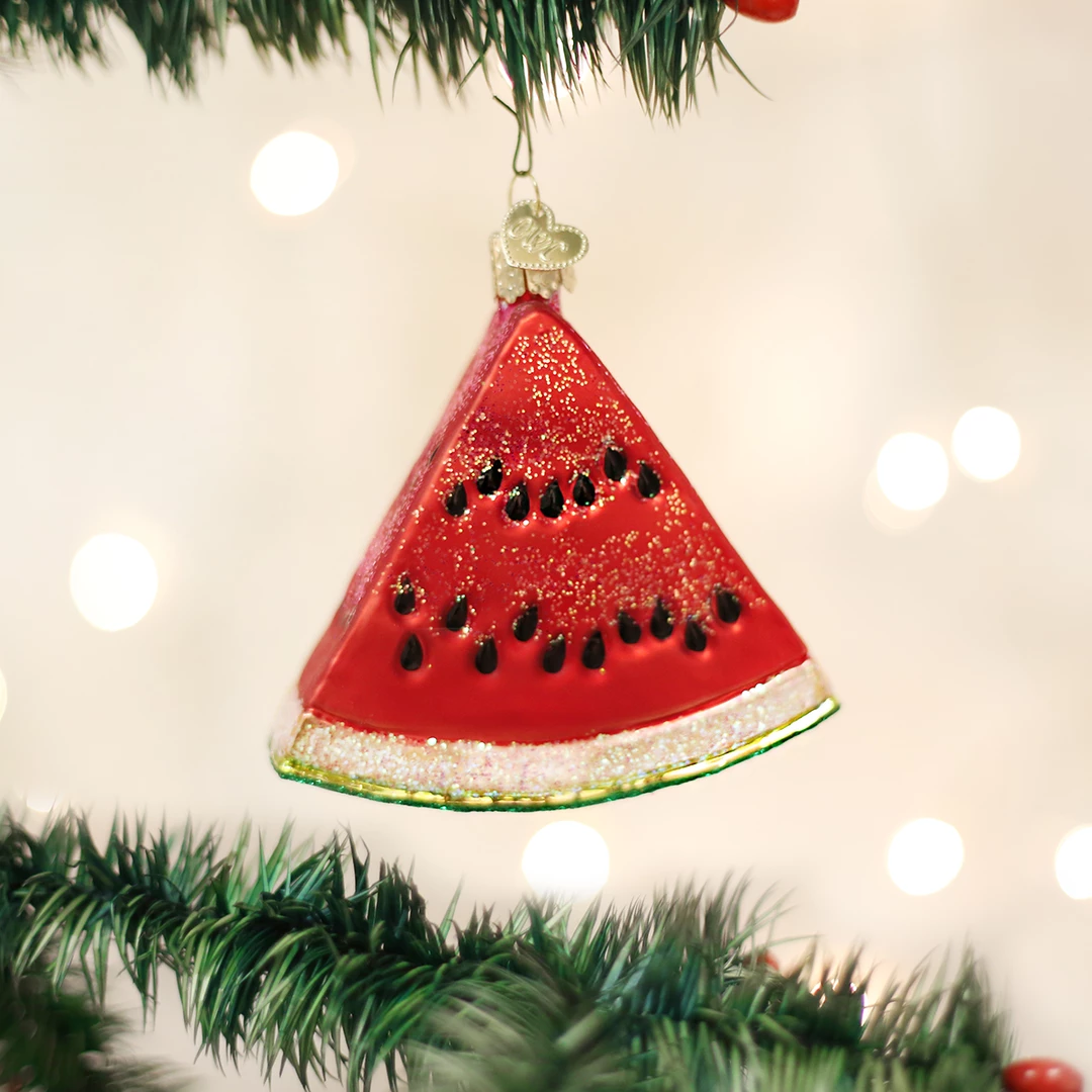 Old World Christmas Watermelon Wedge Ornament 3 Old World Christmas Watermelon Wedge Ornament