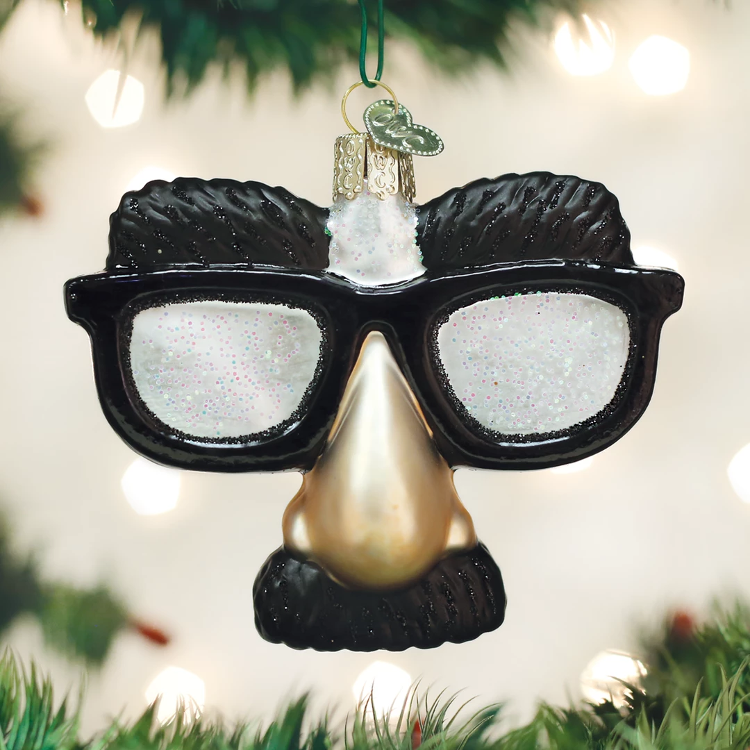 Old World Christmas Funny Face Glasses Ornament 3 Old World Christmas Funny Face Glasses Ornament