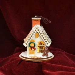 Ginger Cottages Christmas Gingerbread Cottage Balsa Wood Ornament