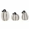 TheHolidayBarn.com New! Black & White Stripe Pumpkins