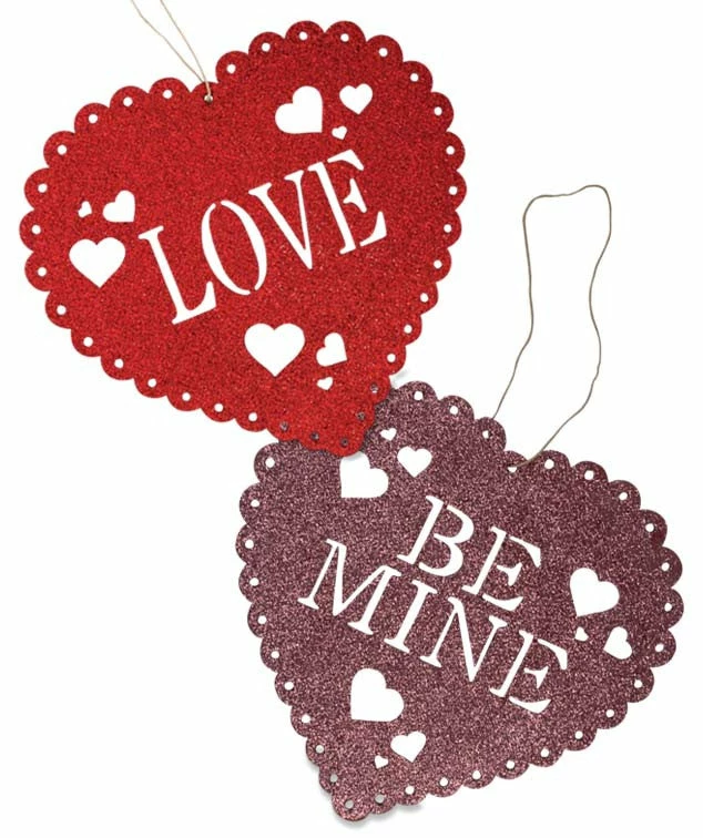 The Holiday Barn Bethany Lowe Glittered Sweet Hearts, 12" 3 The Holiday Barn Bethany Lowe Glittered Sweet Hearts, 12"