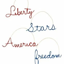 Bethany Lowe Cursive Americana Word Ornaments