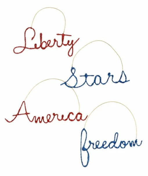 Bethany Lowe Cursive Americana Word Ornaments 3 Bethany Lowe Cursive Americana Word Ornaments