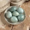 Bethany Lowe Small Aqua Eggs With Gold Flecks