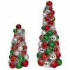 Raz Ball & Tinsel Trees, Red, Green & Silver