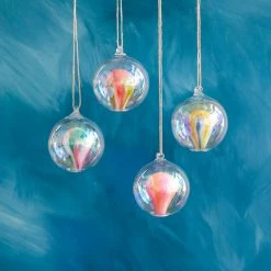 Glitterville Balloon In Glass Ball Ornaments