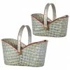 Raz Country Metal Baskets With Weave Pattern