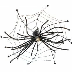 Katherine's Collection Beaded Spiderweb With Spider Clip