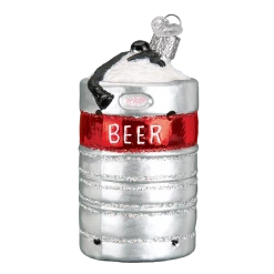 Old World Christmas Beer Keg Ornament New!