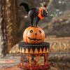 Bethany Lowe Halloween Party Cat On Box Container
