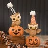 Bethany Lowe Retro Party Owls On Pumpkins New!