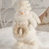 Bethany Lowe Snowman With Wreath, Winter Whites 1 Bethany Lowe Snowman With Wreath, Winter Whites