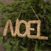 Ragon House Bottle Brush Noel Ornament / Sign, Natural New!