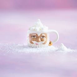Glitterville Brown Papa Noel Mug