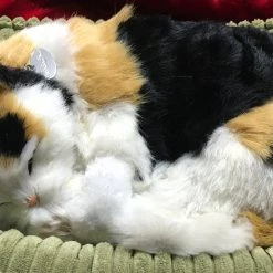 TheHolidayBarn.com Breathing Calico Kitten New!