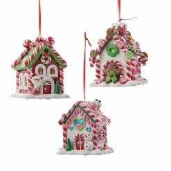 Kurt Adler Christmas Candy Houses - Ornaments With LED Lights