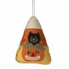 Bethany Lowe Candy Corn Kitty Applique Ornament