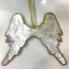 TheHolidayBarn.com Christmas Capiz Shell Angel Wings Ornament With Gold Glitter