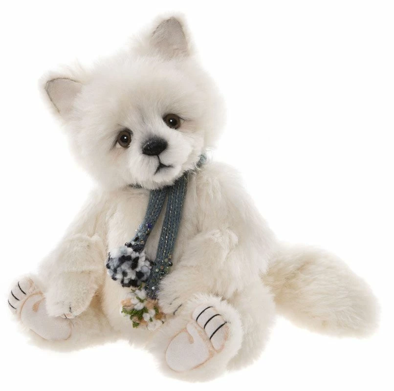New! Charlie Bears Snow Shoe White Fox 3 New! Charlie Bears Snow Shoe White Fox