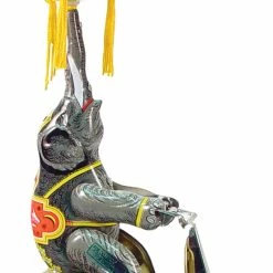 TheHolidayBarn.com Circus Elephant On Scooter Tin Toy Reproduction Christmas