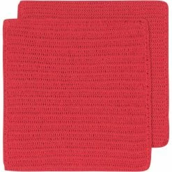 TheHolidayBarn.com Crocheted Dishcloths, Red