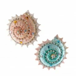 Katherine's Collection Diamond Spiral Sea Shell Ornaments New!