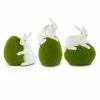TheHolidayBarn.com Playful Friends, Rabbits On Moss Eggs