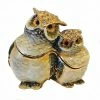 TheHolidayBarn.com Enameled Owl Trinket Box New!