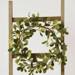 Creative Co-Op Felt Mistletoe Wreath Christmas