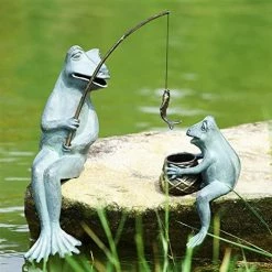 SPI Fishing Frogs Garden Sculpture