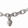 Bethany Lowe Silver Glittered Chain Skull Garland