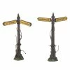 Department 56 Haunted Halloween Street Signs - 4" Tall