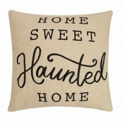TheHolidayBarn.com Home Sweet Haunted Home Embroidered Pillow