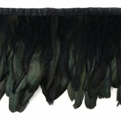 Zucker Iridescent Black Feather Fringe Halloween