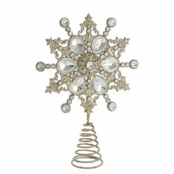 Kurt Adler Jeweled Snowflake Christmas Tree Topper