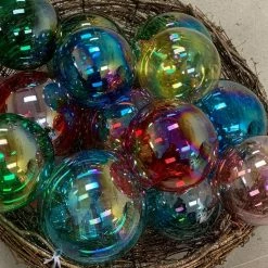TheHolidayBarn.com Jim Marvin Emerald Green Bottle Glass Ball Ornaments New!