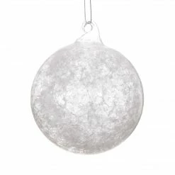 TheHolidayBarn.com Jim Marvin Snow Ball Ice Glass Ornaments, Set Of 6