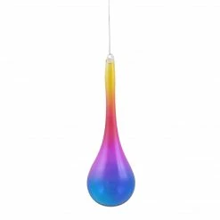 TheHolidayBarn.com Jim Marvin Rainbow Teardrop Ornaments, Set Of 2