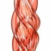 TheHolidayBarn.com Jim Marvin Twisted Glass Icicle Ornaments, Coral