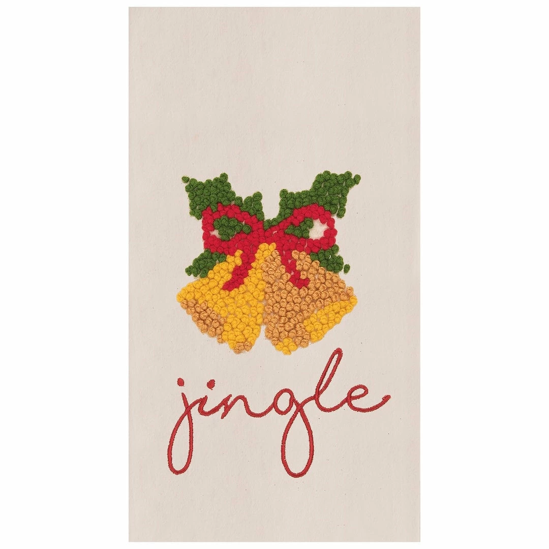 TheHolidayBarn.com Jingle Bells Flour Sack Kitchen Towel New! 3 TheHolidayBarn.com Jingle Bells Flour Sack Kitchen Towel New!
