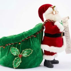 Katherine's Collection Santa With Toy Bag Container New!