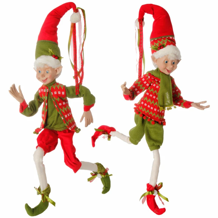 Raz Skip & Jump Posable Elves New! 3 Raz Skip & Jump Posable Elves New!