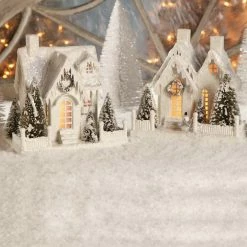 Bethany Lowe Large Ivory Cottages - Putz Houses