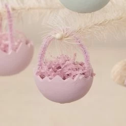 Bethany Lowe Lavender Cracked Egg Ornament New!