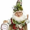 Mark Roberts Mistletoe Mischief Elf With Free Kisses Sign - 12"