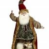 Mark Roberts Santa Down The Chimney With Dog - 38" Tall