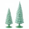 Raz New! Green Milk Glass Christmas Trees