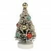 Bethany Lowe Mini Decorated Bottle Brush Trees - Set Of 6