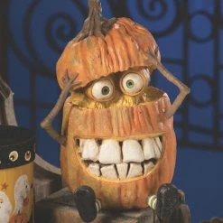 Bethany Lowe Monster Pumpkin With Googly Eyes
